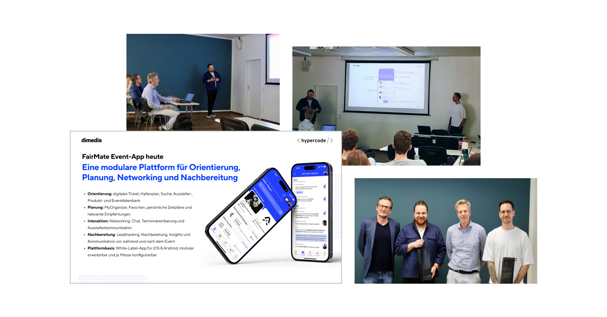 Bild zum Blogpost "Design & Development aus der Praxis: Vorstellung von daten&shy;getriebenen Messe- und Event-Apps an der Media University"