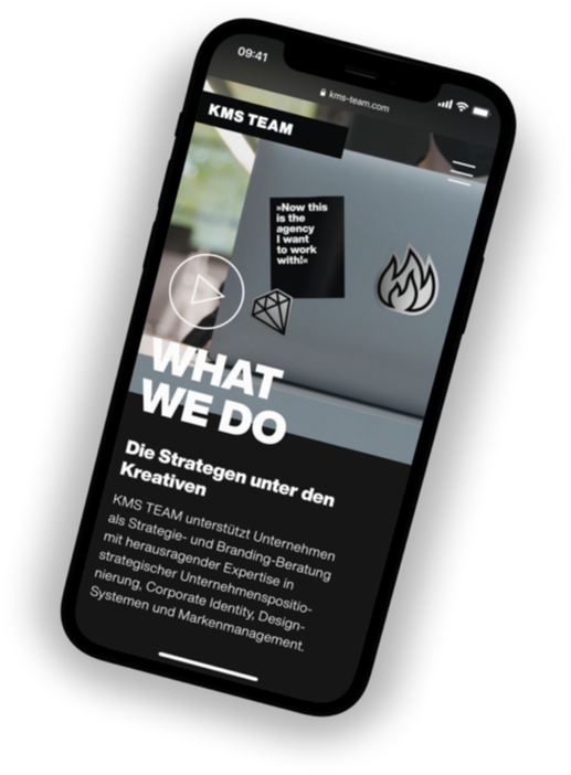 KMS TEAM Mobile Website | Hypercode, Digital Product Studio, Köln