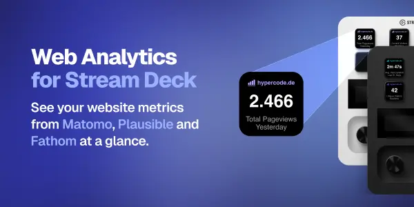 Web Analytics for Stream Deck plugin preview